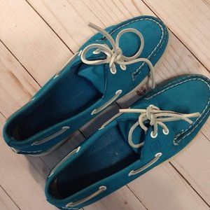 Sperry Topsiders - Aqua Blue, Size 7 and 1/2